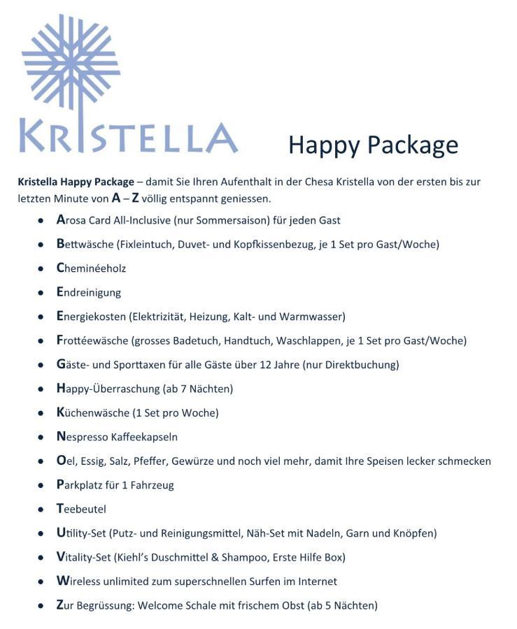 Chesa Kristella Apartment Arosa Luaran gambar